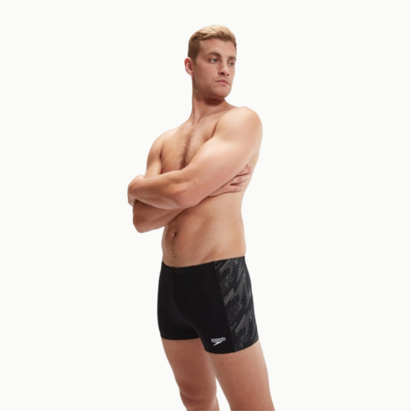 Плавки-шорты Speedo HyperBoom Panel Aquashort (Мужской; 34 (50); черный/белый)